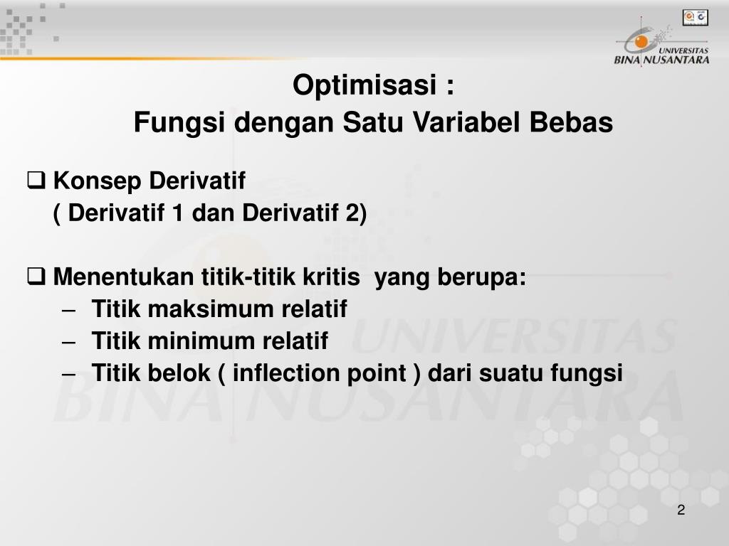 diferensial fungsi sederhana matematika ekonomi ppt