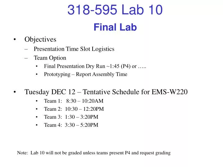 PPT - Final Lab PowerPoint Presentation, free download - ID:5579065