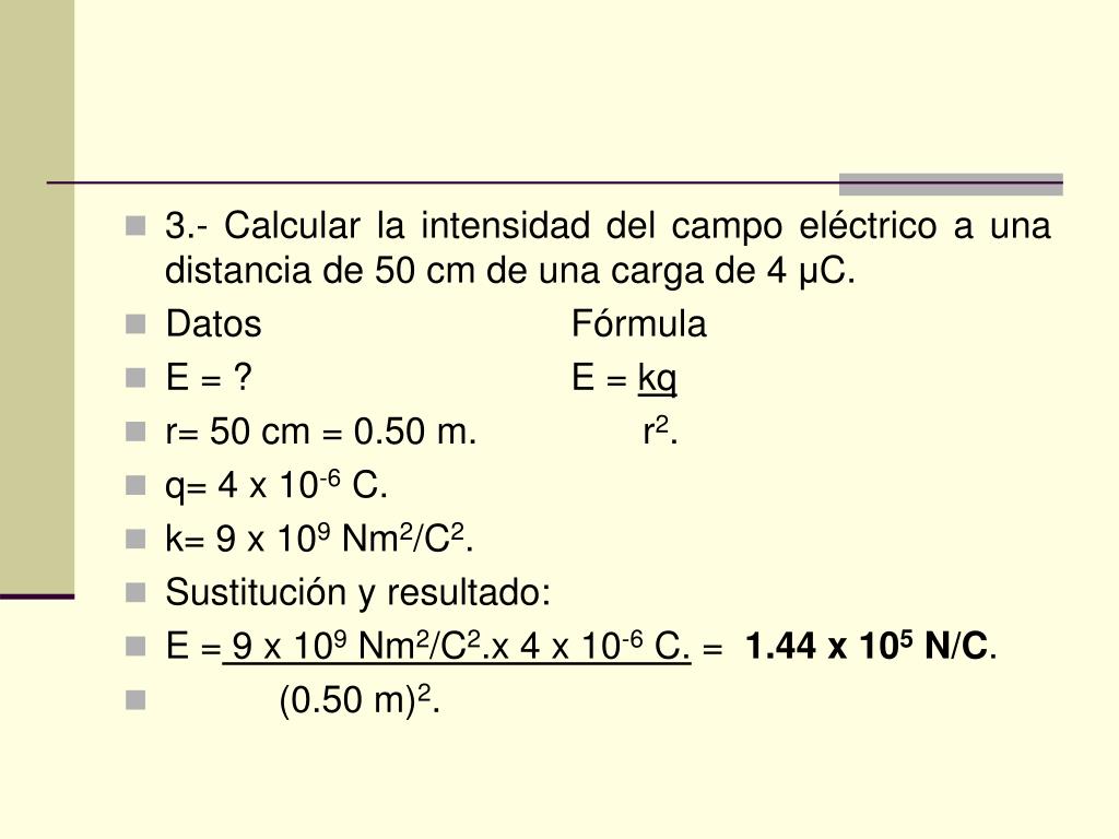 PPT Subtema 2.1.5. Intensidad de campo eléctrico. PowerPoint