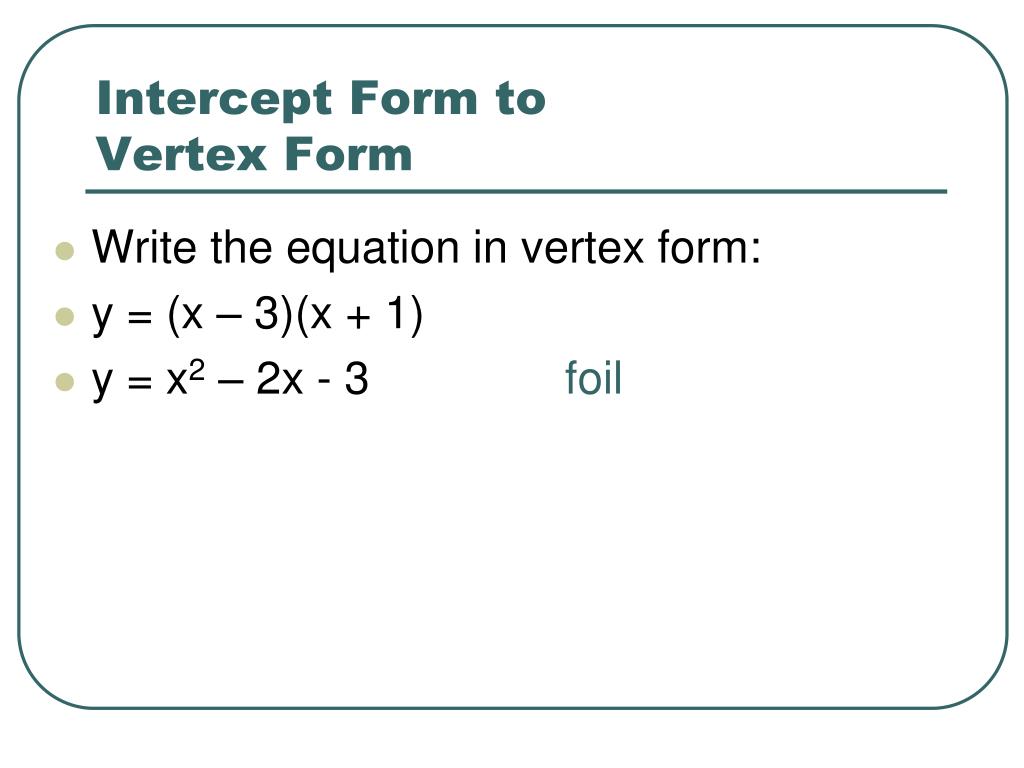 PPT - Converting Quadratic Equations PowerPoint Presentation, free ...