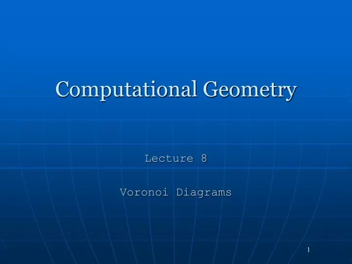 PPT - Computational Geometry PowerPoint Presentation, free download ...