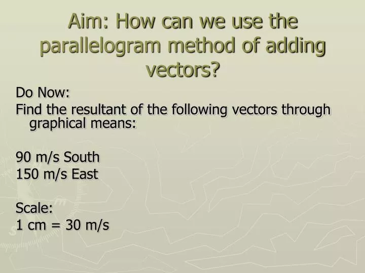Ppt Aim How Can We Use The Parallelogram Method Of Adding Ppt Aim How Can We Use The Parallelogram Method Of Adding