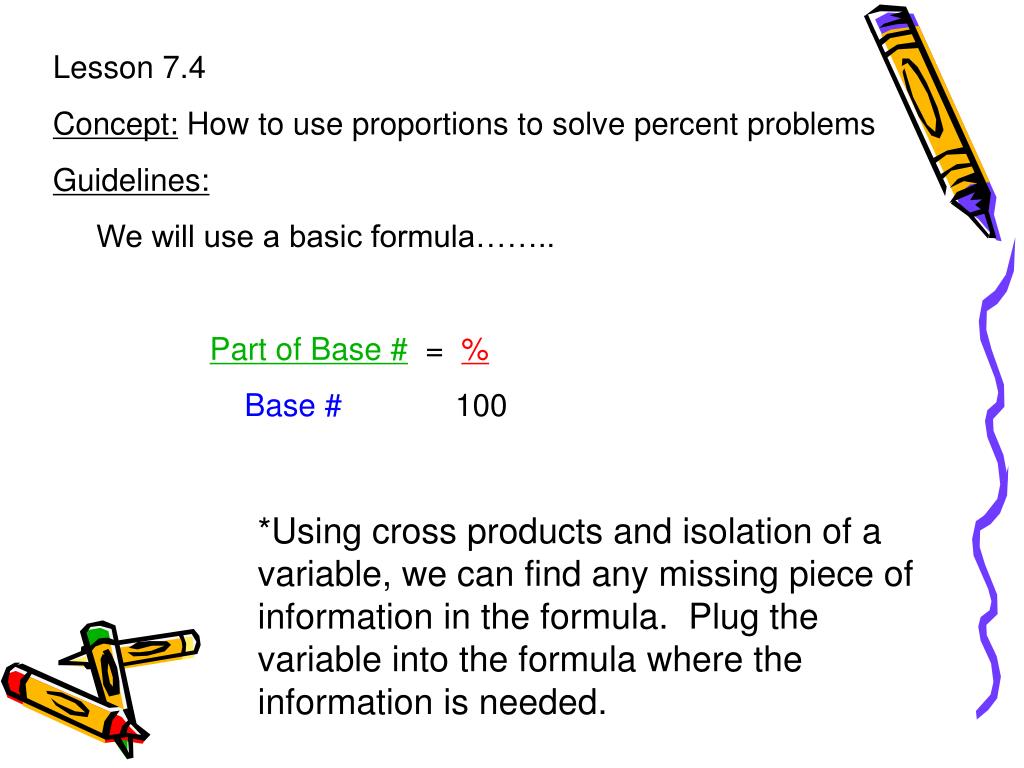 can you solve percent problems as a proportion problem