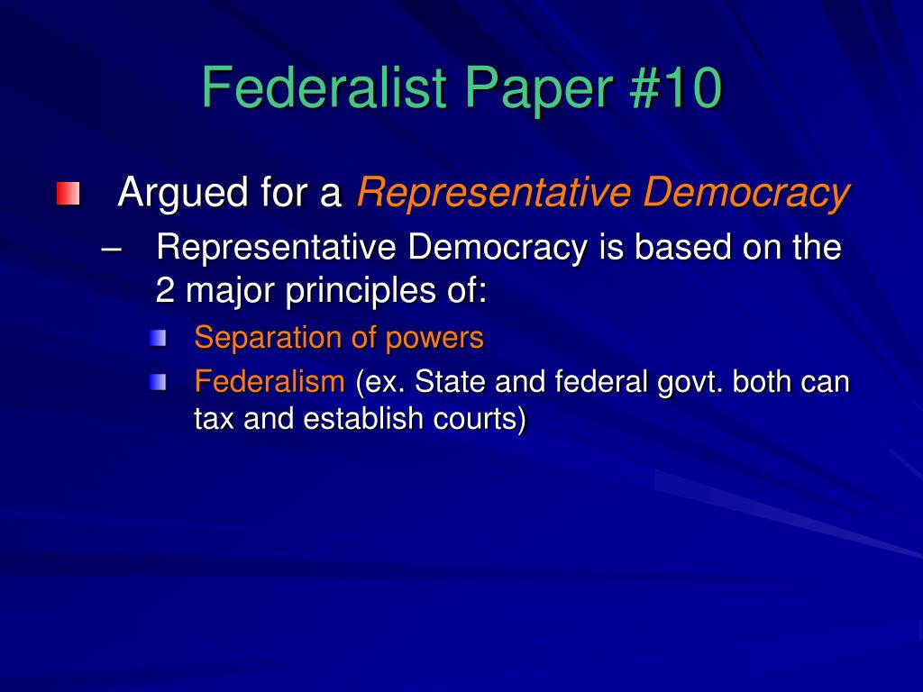 federalist paper contribution