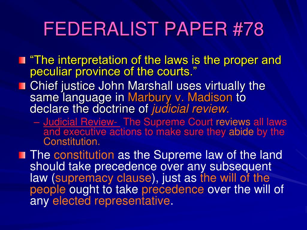 federalist paper judicial review