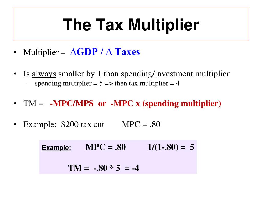 PPT Multipliers Fiscal Policy PowerPoint Presentation
