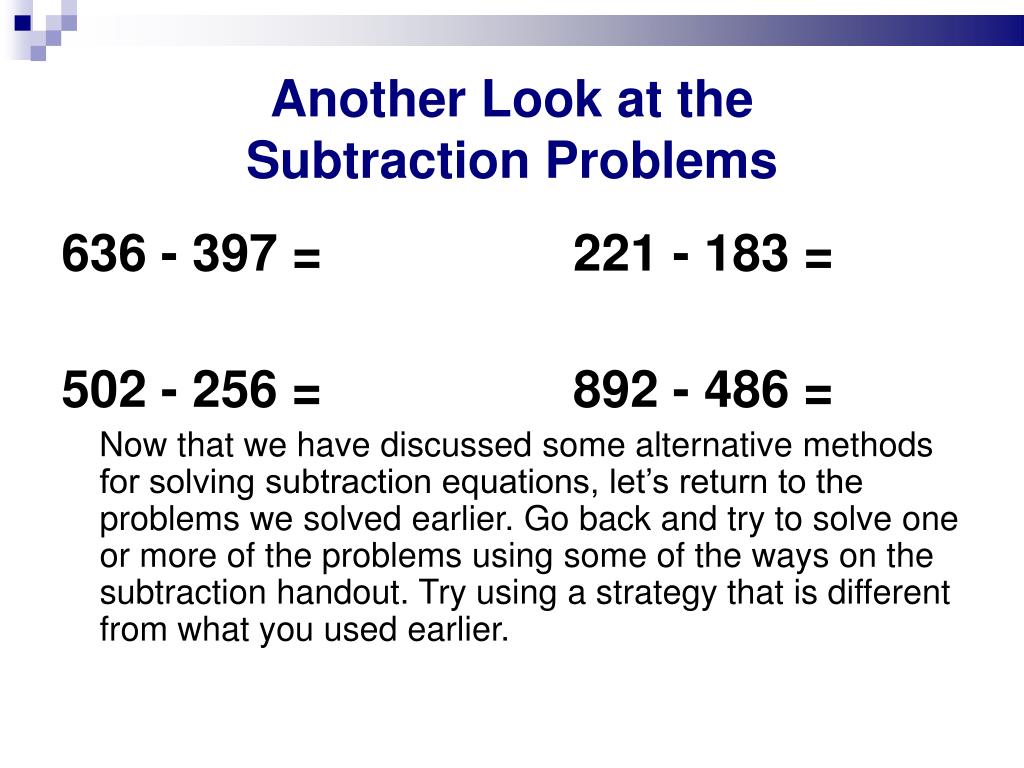 PPT - Algorithms for Addition and Subtraction PowerPoint Presentation ...