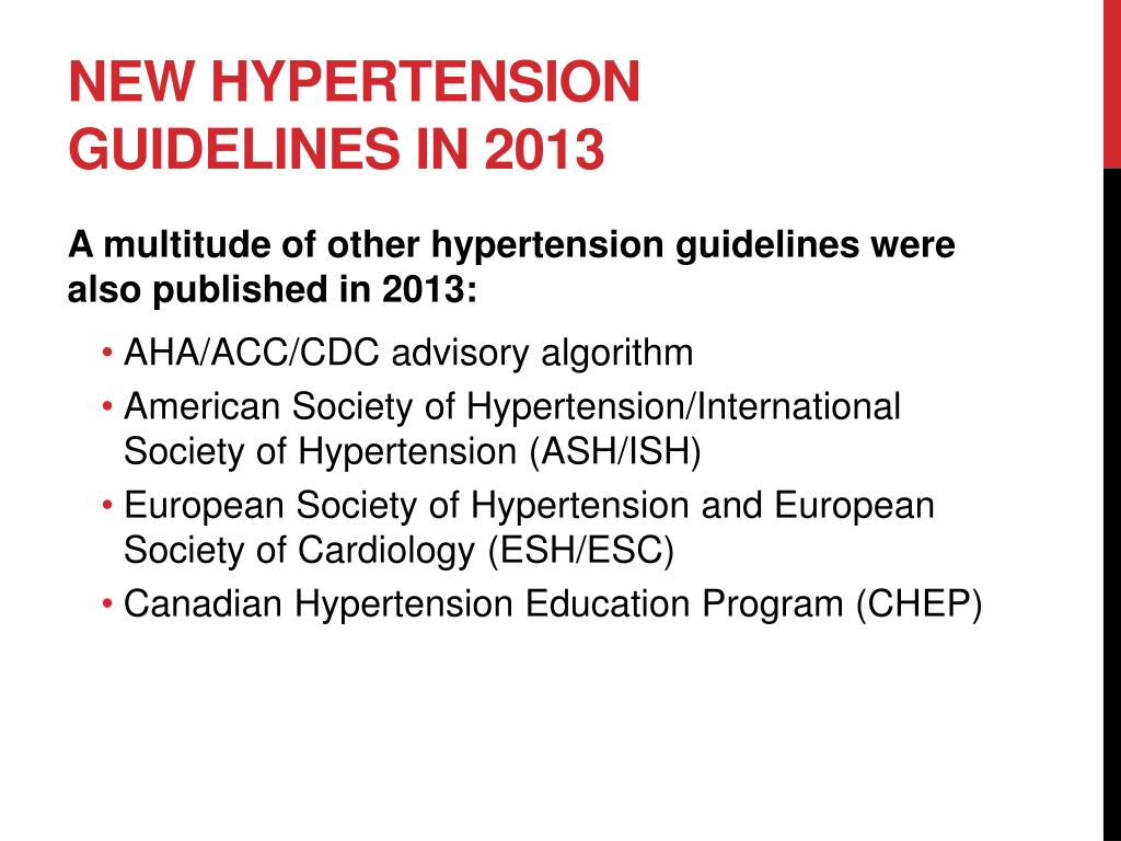 PPT - New Guidelines for the Management of Hypertension- Is the ...