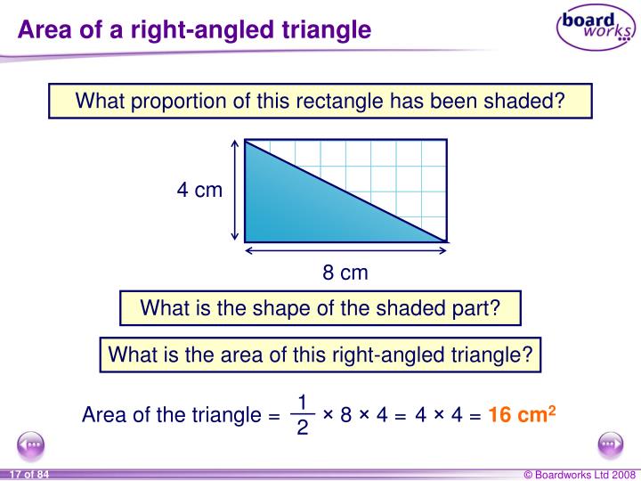 Area Of Right Angle Triangle PPT - Maths Age 11-14 PowerPoint Presentation - ID:5582015