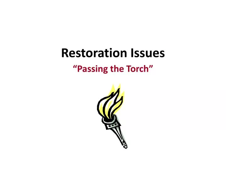restoration issues n.