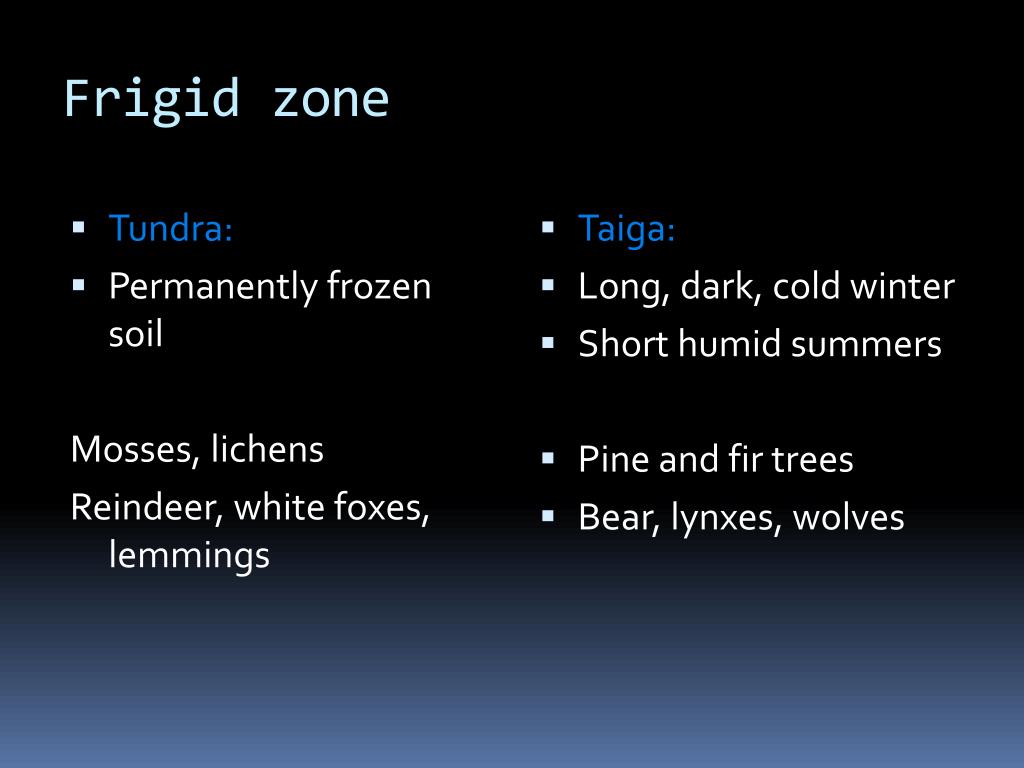 presentation of frigid zone