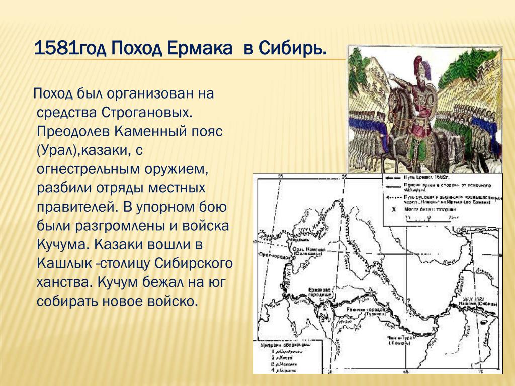 Когда была организована россия. 1581-1584 Поход Ермака в Сибирь. Поход Ермака в Сибирь в 1581-1585 гг. 1581 Год поход Ермака в Сибирь.