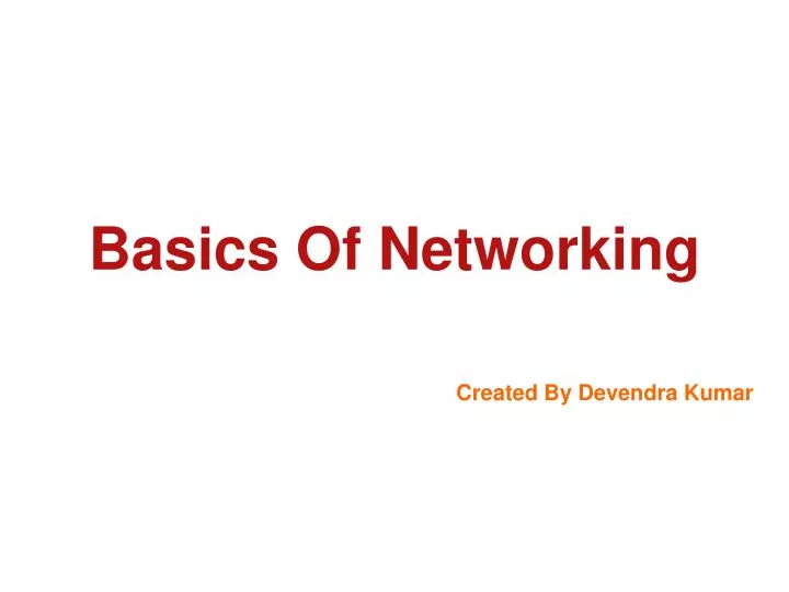 PPT Basics Of Networking PowerPoint Presentation, free download ID
