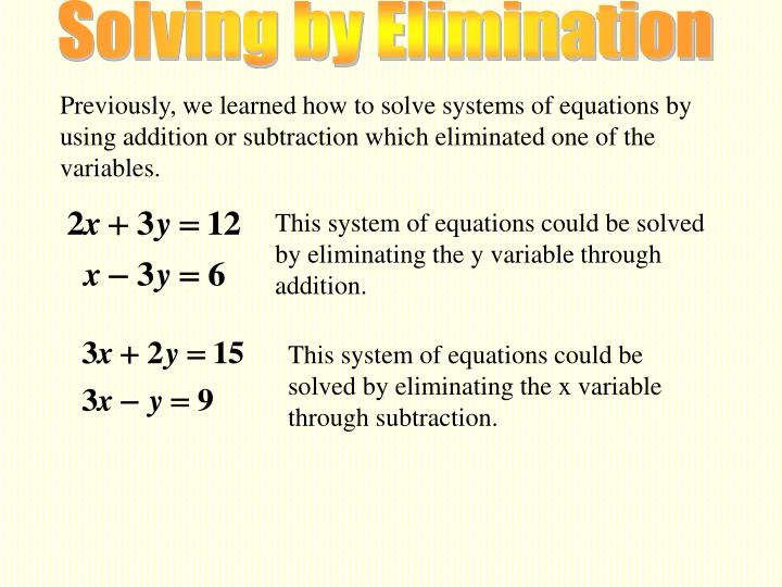 PPT - Elimination PowerPoint Presentation - ID:5584835
