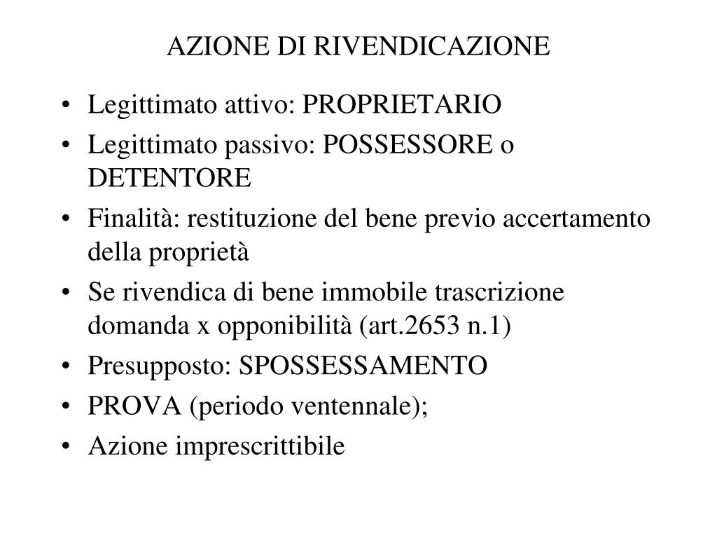 PPT - AZIONI A DIFESA della PROPRIETA’ PowerPoint Presentation, free