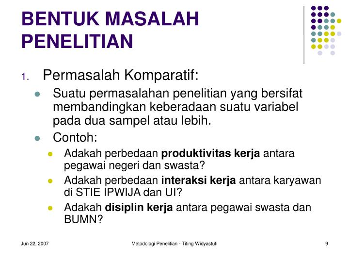 PPT - RUMUSAN MASALAH DAN HIPOTESIS PowerPoint 