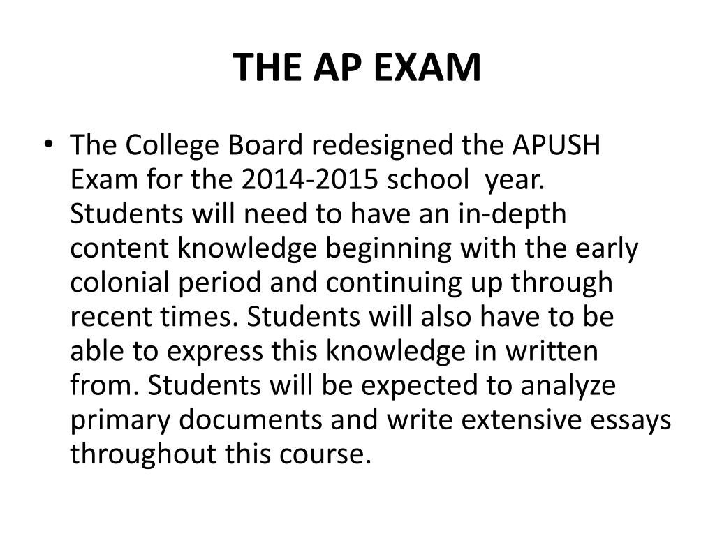 PPT Revised AP US Exam PowerPoint Presentation, free download ID