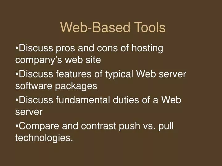web based tools n.