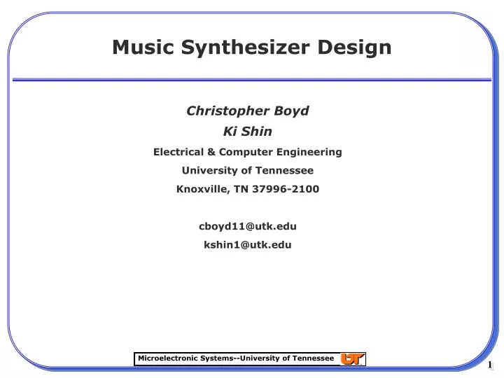 music synthesizer design n.