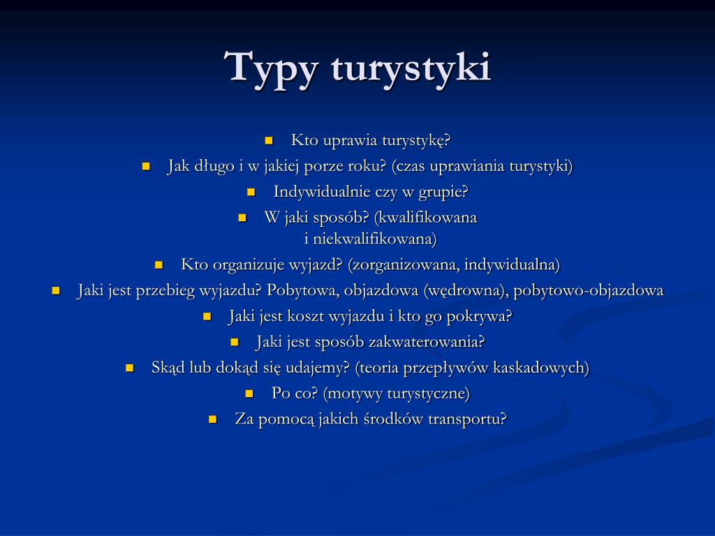 Jakie Rodzaje Turystyki Można Uprawiać Na Pojezierzach PPT - Podstawy Turystyki/Wykład PowerPoint Presentation, free download