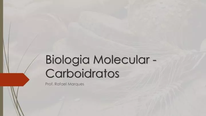 biologia molecular carboidratos n.