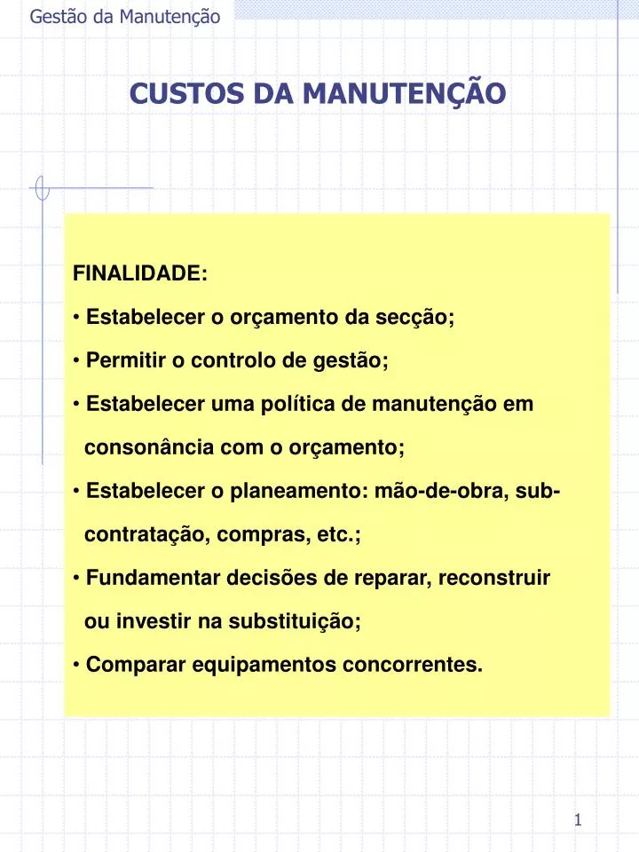 PPT - Gestão Da Manutenção PowerPoint Presentation, Free Download - ID ...