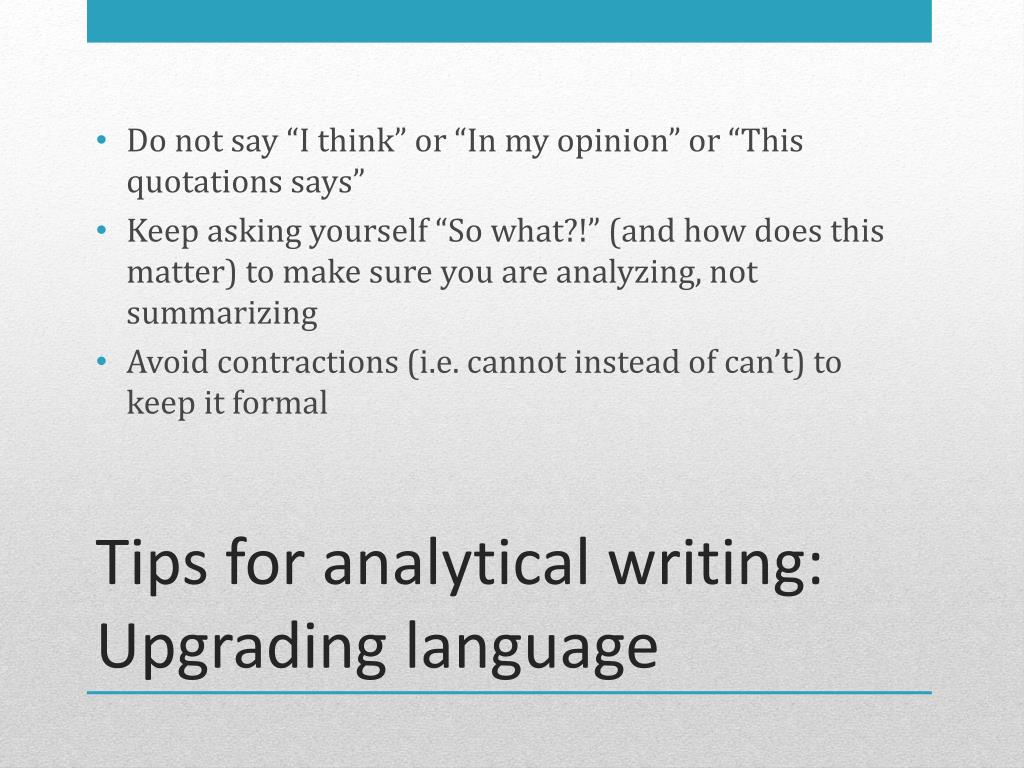 analytical writing meaning