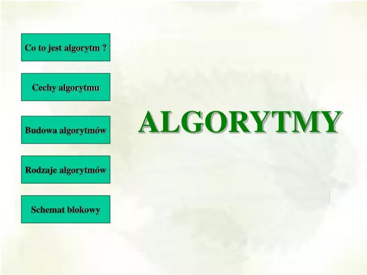 3 Przykładowe Algorytmy Z życia Codziennego PPT - ALGORYTMY PowerPoint Presentation, free download - ID:5592357