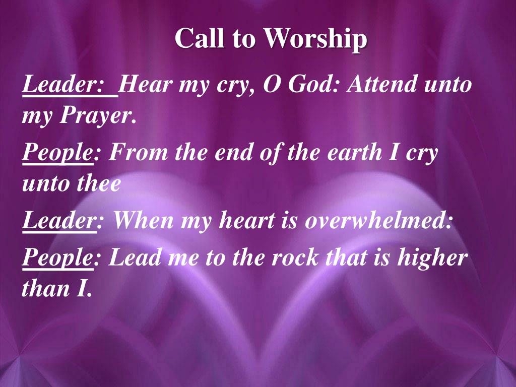 PPT Call to Worship PowerPoint Presentation, free download ID5593322