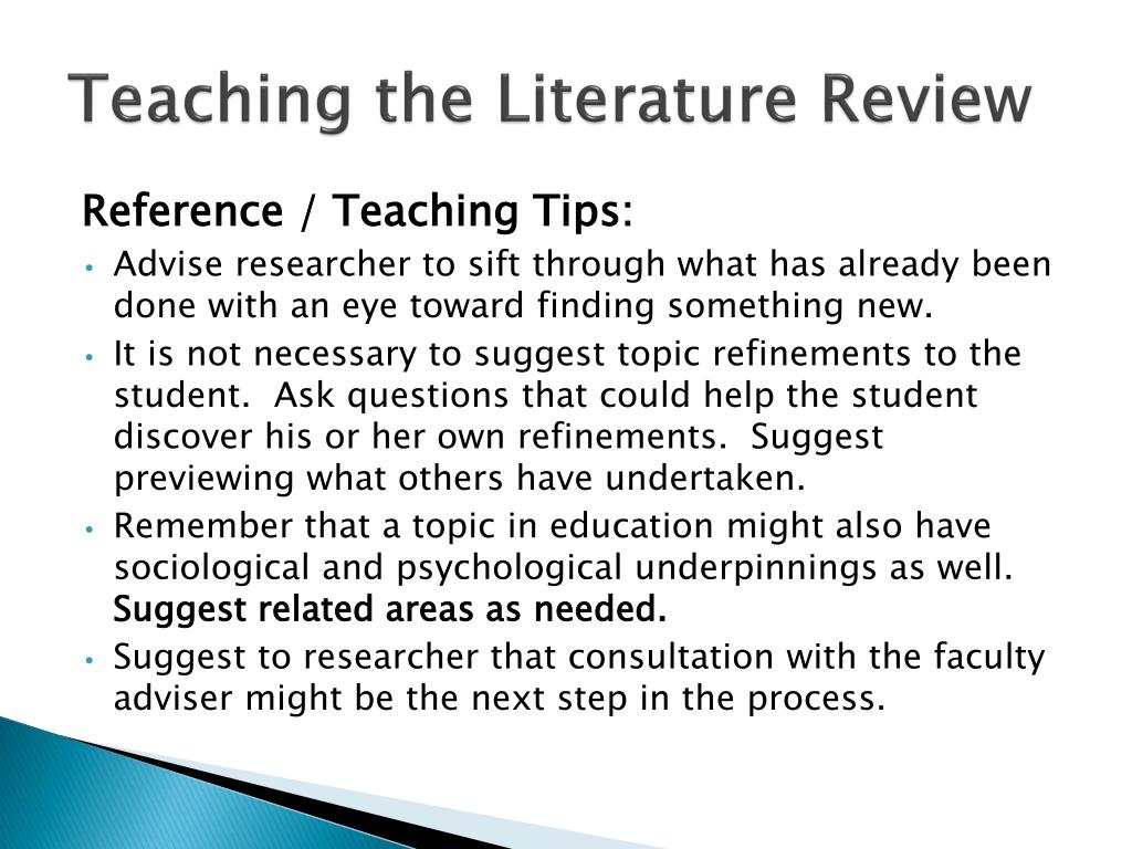 teaching reading literature review