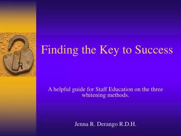 finding the key to success n.