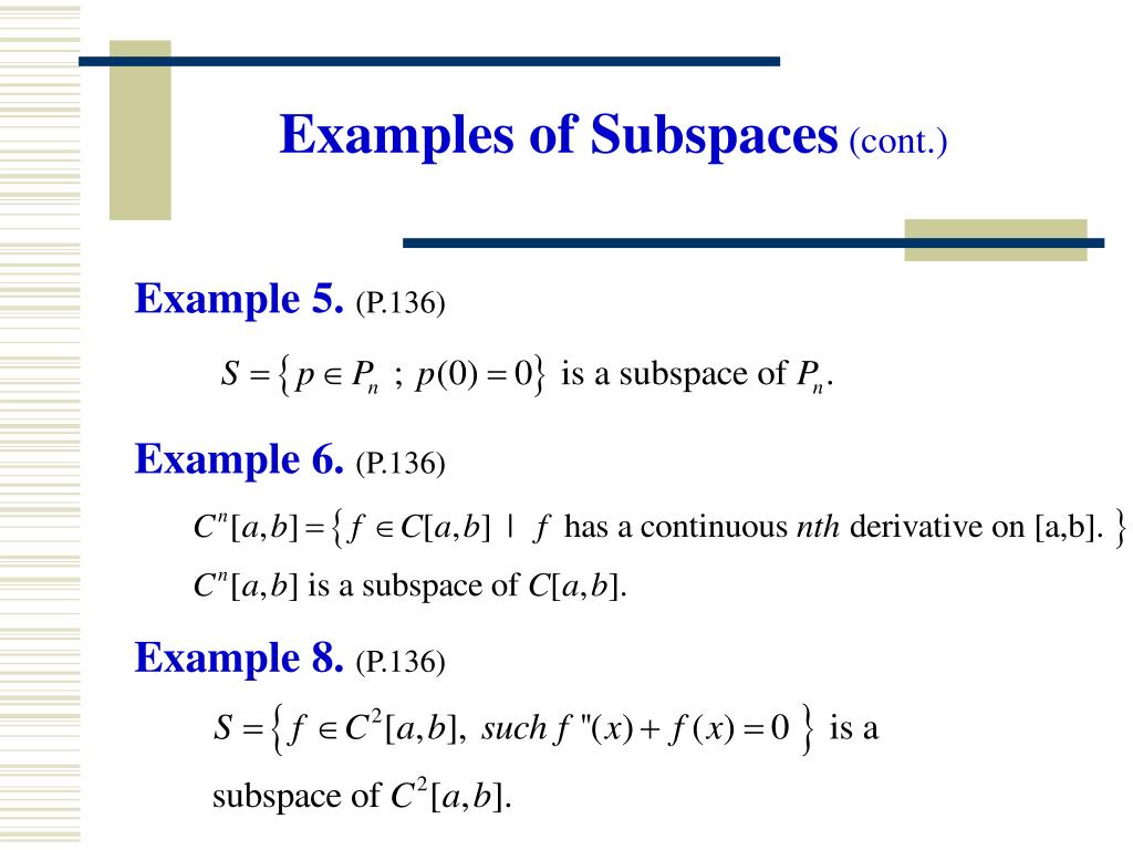 range of a subspace definition