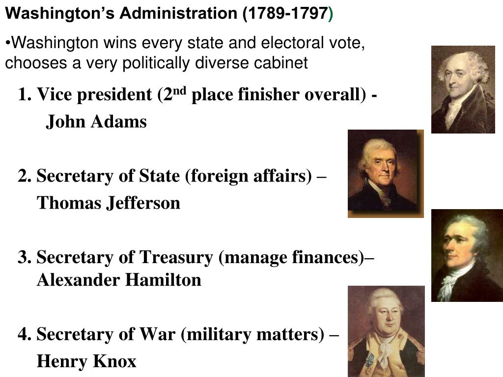 How Did The Cabinets Influence George Washingtons Administration