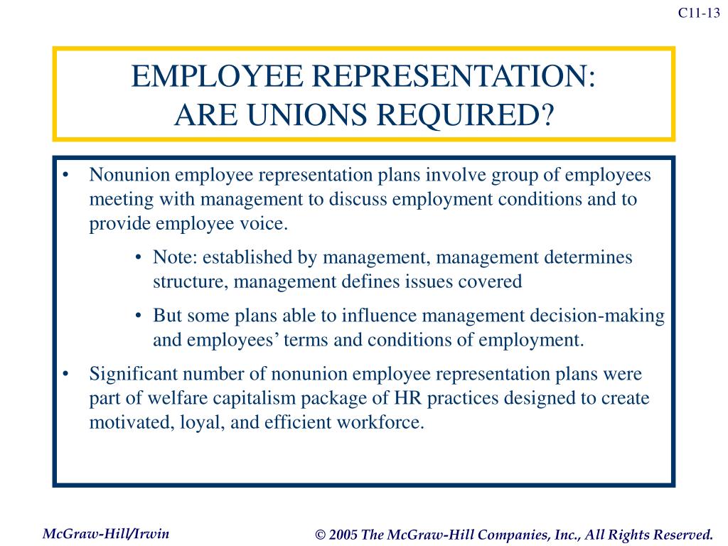 what is union representation in the workplace