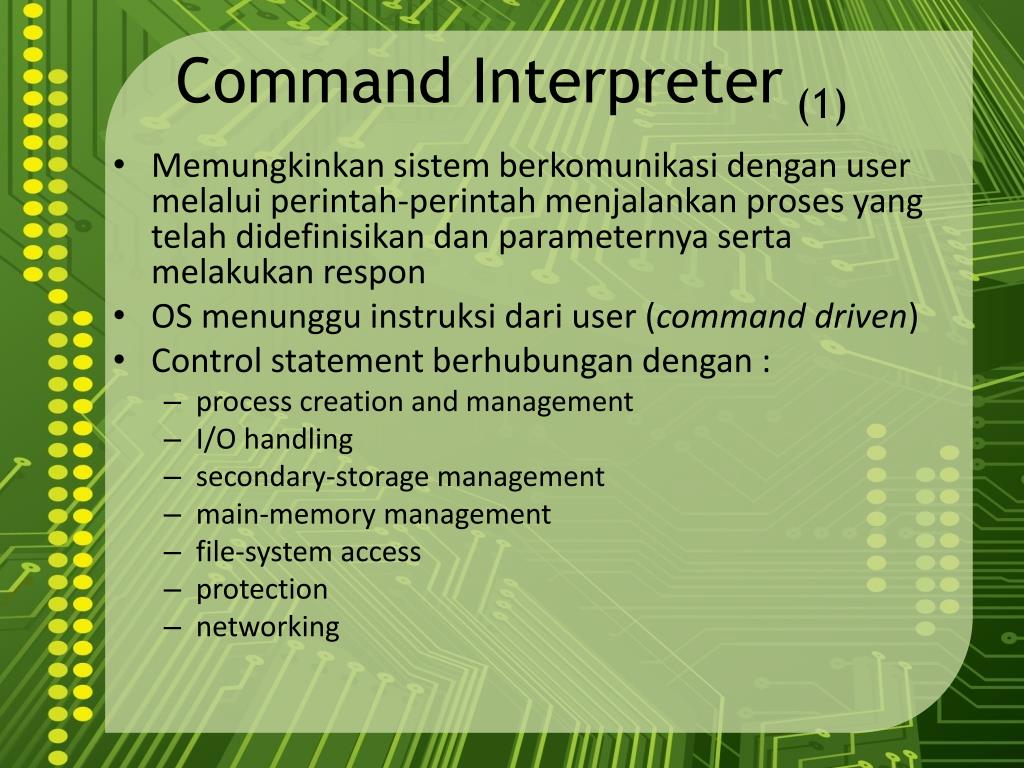 Protect process. Command interpreter.