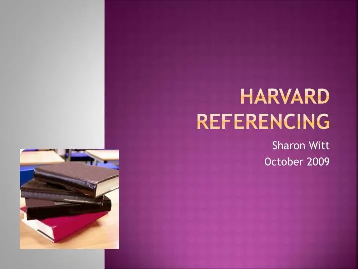 powerpoint presentation harvard referencing