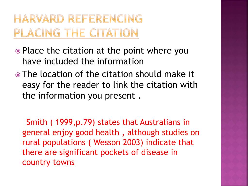 harvard citation powerpoint presentation
