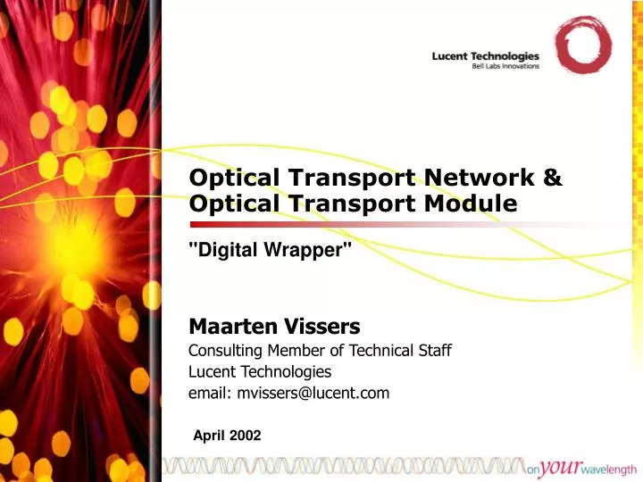 PPT Optical Transport Network & Optical Transport Module PowerPoint
