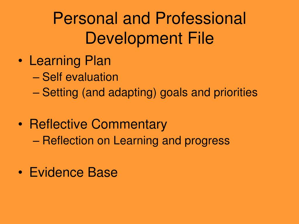 reflection about personality development