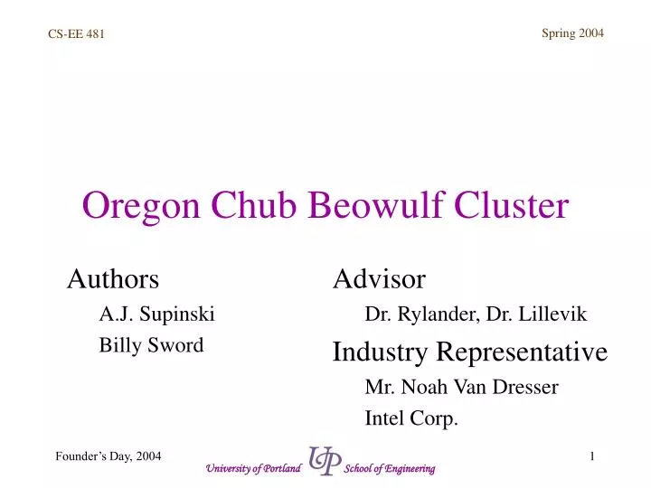 Ppt Oregon Chub Beowulf Cluster Powerpoint Presentation Free