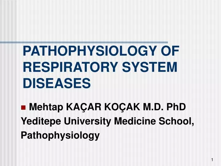 PPT - PATHOPHYSIOLOGY OF RESPIRATORY SYSTEM DISEASES PowerPoint