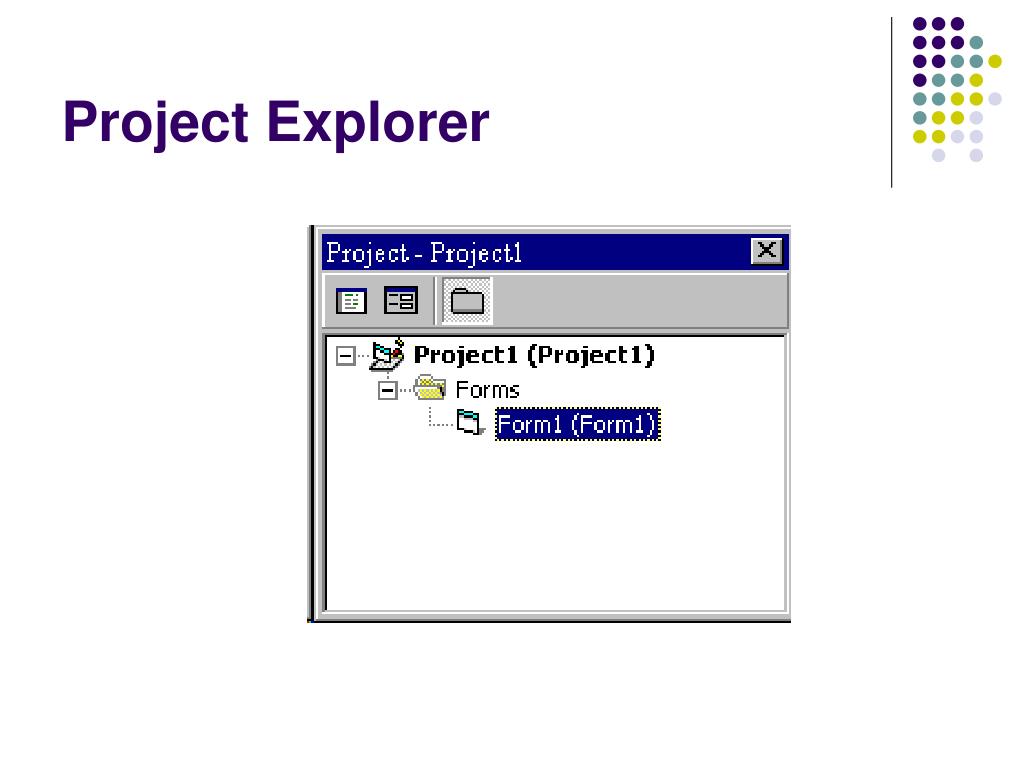Project Explorer. Program explorer