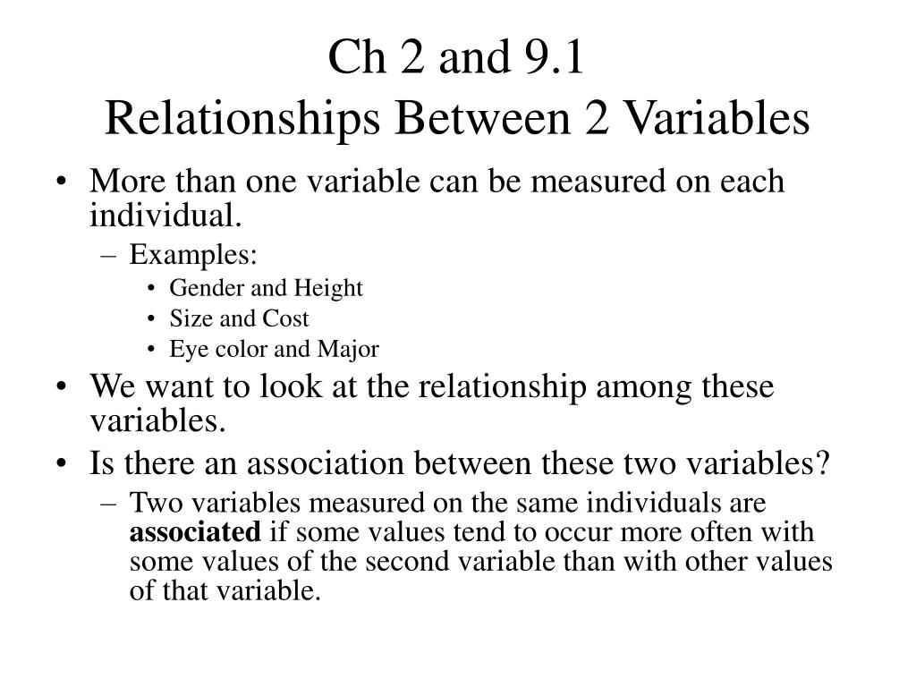 hypothesis relationship between two variables