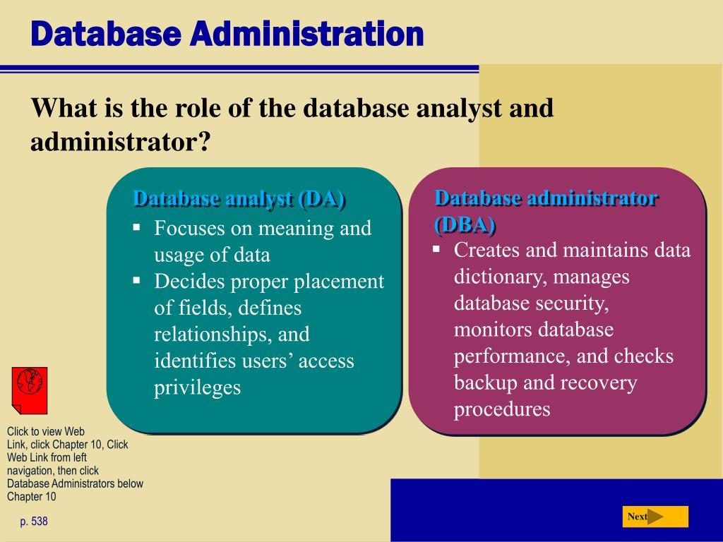 research paper database administration