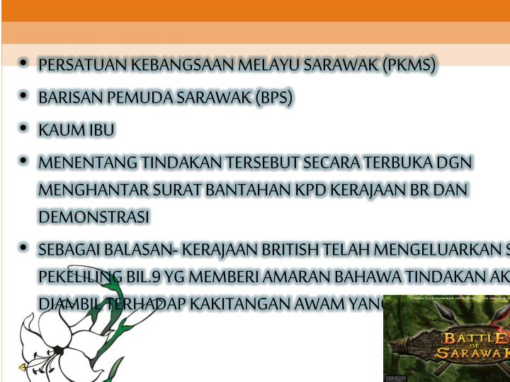 British Bertindak Mengeluarkan Surat Pekeliling Bil 9