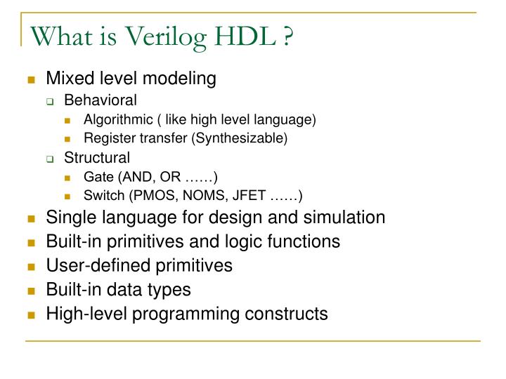 PPT - Verilog-HDL PowerPoint Presentation - ID:5599387
