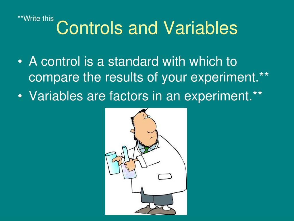 hypothesis variables and controls