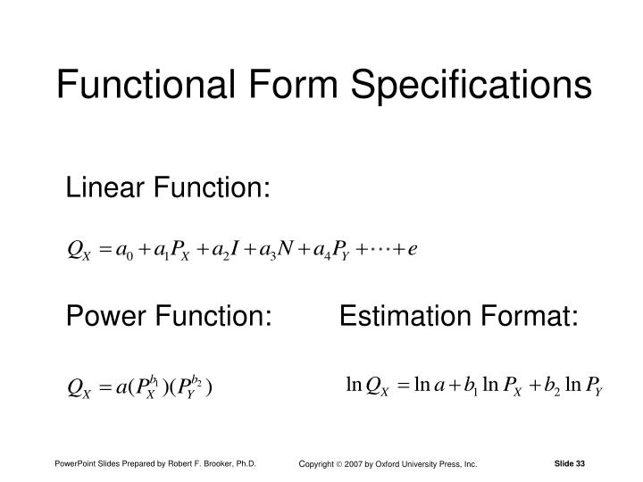 Determining Functional Forms : Econometrics: Choosing the Functional ...