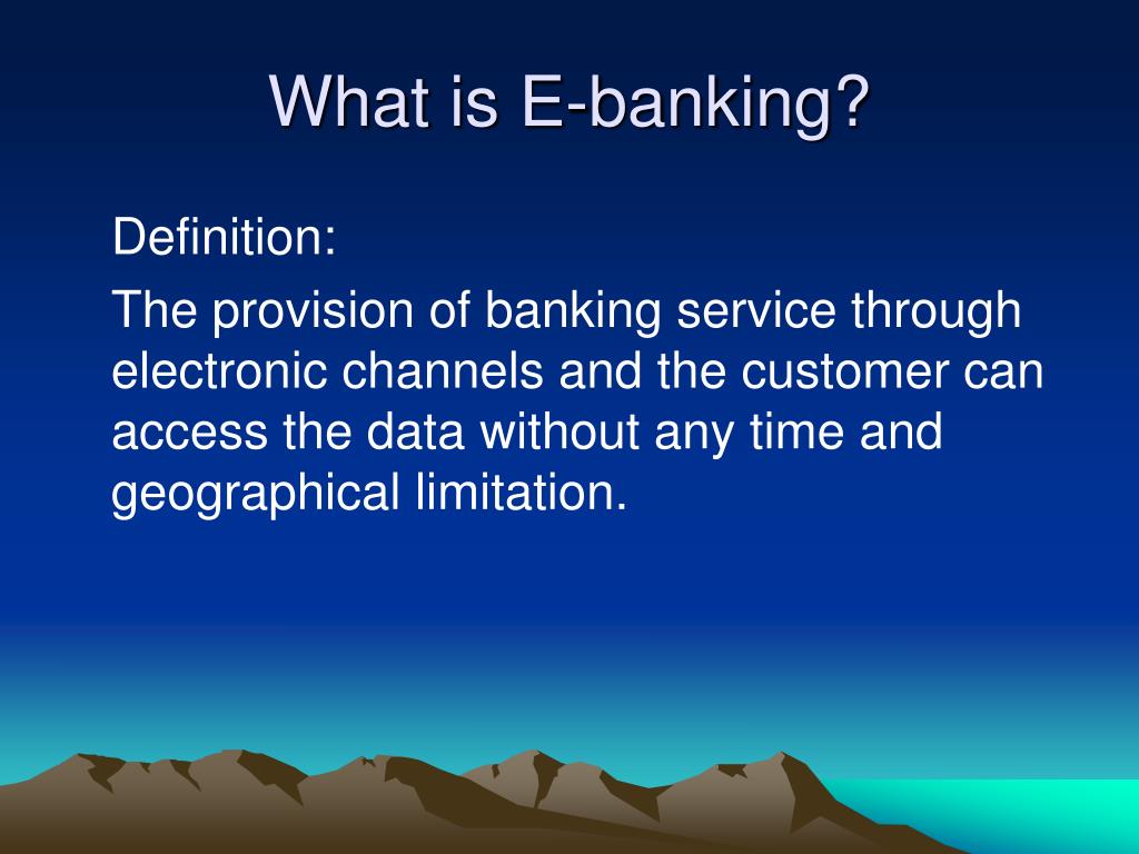 presentation on e banking