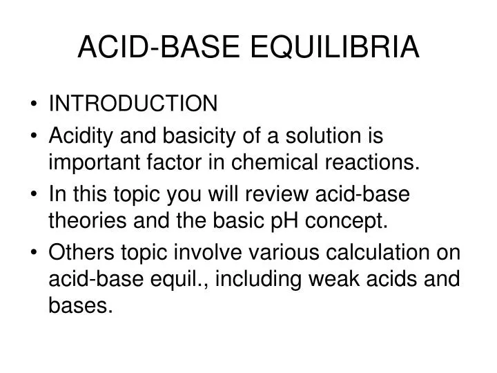 a review of the concept of simple acid base reactions a review of the concept of simple acid base reactions